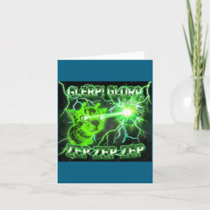 Glerp Glorp Grappige Alien Gnarp Kat Grappige Alie Kaart
