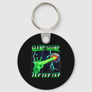 Glerp Glorp Grappige Buitenaardse Kat Meme Gnarp K Sleutelhanger