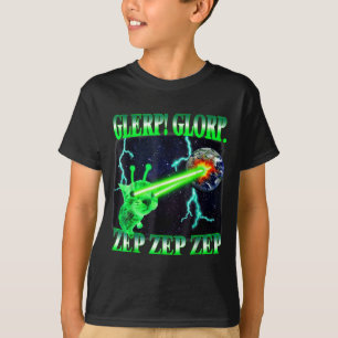 Glerp Glorp Grappige Buitenaardse Kat Meme Gnarp K T-shirt