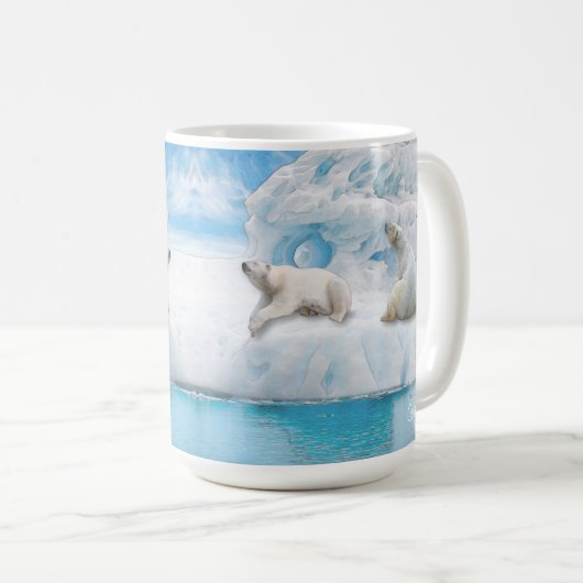 Gletsjer Beren - 15 oz. Mok (Voorkant rechts)