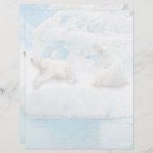 Gletsjer Beren - 8,5 "x 11" briefpapier (Voorkant / Achterkant)