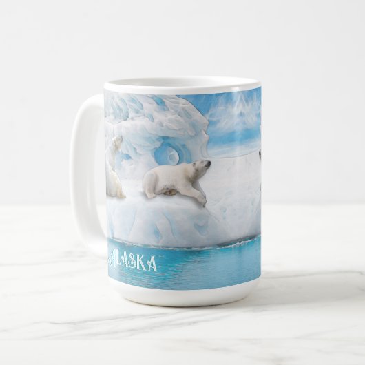 Gletsjer Beren Alaska - 15 oz. Mok (Voorkant links)
