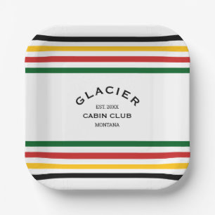 Gletsjer Hut Club Aangepast Wapen Park Streep Papieren Bordje