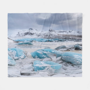 Gletsjer ijs landschap, IJsland Fleece Deken