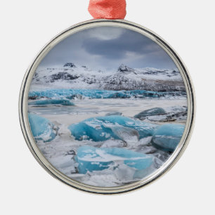Gletsjer ijs landschap, IJsland Metalen Ornament