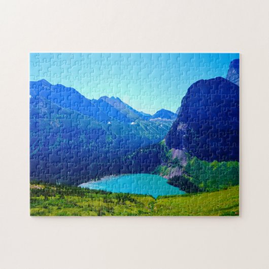 Gletsjer in Montana. Legpuzzel (Horizontaal)