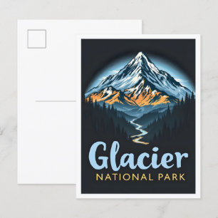 Gletsjer Nationaal Park Montana USA Reizen Briefkaart