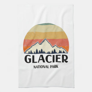 Gletsjer Nationaal Park uit het verleden Theedoek