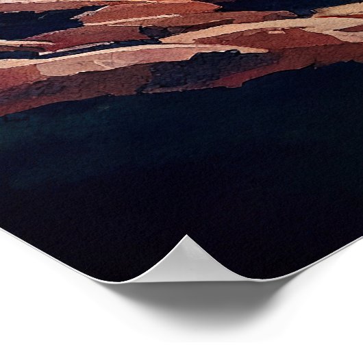 Gletsjer Waterverf Poster (Hoek)