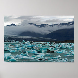 Gletsjermeer Jokulsarlon - IJsland Poster