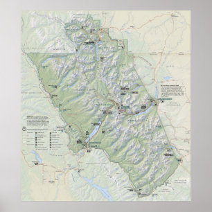 Gletsjernationaal Park 2026 kaart Poster