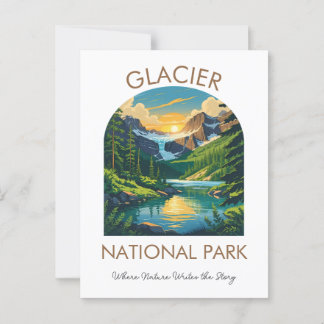 Gletsjernationaal Park Schitterende Ansichtkaart Briefkaart
