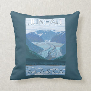 Gletsjerscène - Juneau, Alaska Kussen