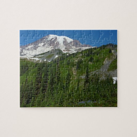 Gletsjersmelting bij Mount Rainier Legpuzzel (Horizontaal)