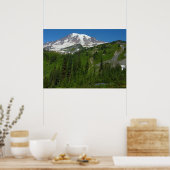 Gletsjersmelting bij Mount Rainier Poster (Keuken)
