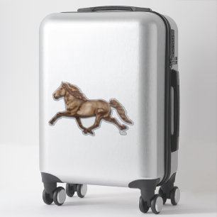 Gletta in bronzen IJslands paard Sticker