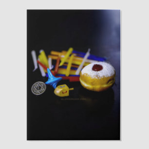 GlibberigeJoe Hanukka symbolische stilleven vakant Vellum Uitnodigingen
