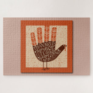 GlibberigeJoe's hand woorden dankbare familie vrie Legpuzzel