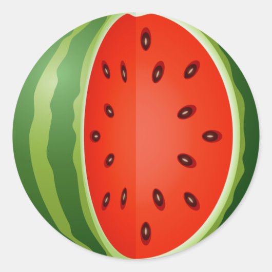 GLICEERD WATERMELON RONDE STICKER (Voorkant)