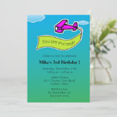 Glider - Birthday Party Invitation Kaart (Staand voorkant)