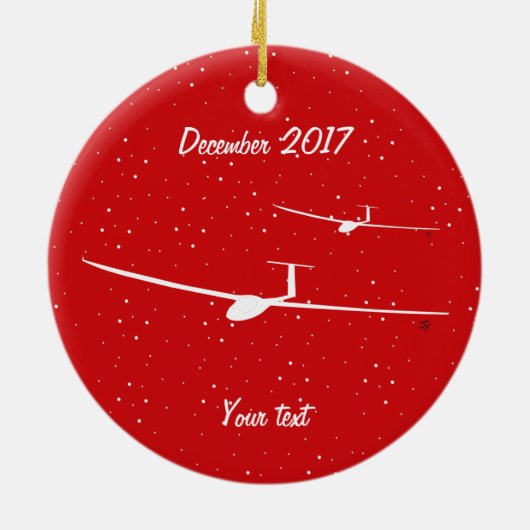 Glider Keramisch Ornament (Achterkant)