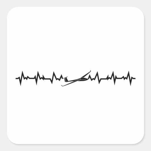 Glider Pilot | Glider Flight School Gift Vierkante Sticker (Voorkant)