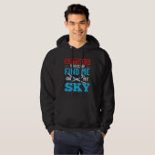 Glider Plane Pilot Flying Sailplane Training Fligh Hoodie (Voorkant volledig)