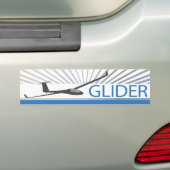 Glider Sailplane Vliegtuig Bumpersticker (Op auto)