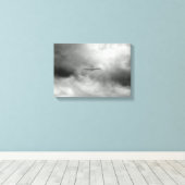 Glider vliegt in de grijze hemel canvas afdruk (Insitu (Houten vloer))
