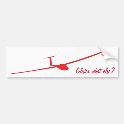 Glider - Wat nog meer? Bumpersticker (Voorkant)