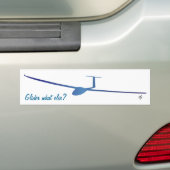 Glider - Wat nog meer? Bumpersticker (Op auto)