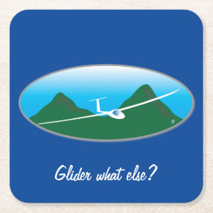 Glider - Wat nog meer? Vierkante Kartonnen Onderzetter