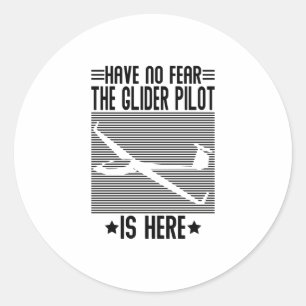 Gliders Pilot Glijdende glijders Hobby Giften Ronde Sticker
