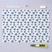 Gliding Hearts - Blauw en Grijs Tissuepapier (Craft)