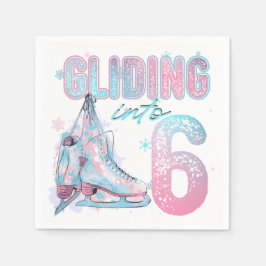 "Gliding into" 6e verjaardag schaatsen partij Servet