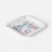 "Gliding into" 9e verjaardag schaatsen partij Papieren Bordje (Gebogen)