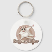 Gliding Sugar Glider Cartoon Art Sleutelhanger (Achterkant)