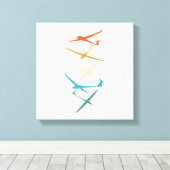Gliers | Glider Pilot Thermals Soar Gifts Canvas Afdruk (Insitu (Houten vloer))