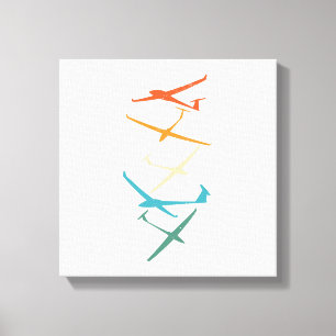 Gliers Glider Pilot Thermals Soar Gifts Canvas Afdruk