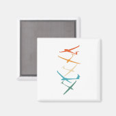 Gliers | Glider Pilot Thermals Soar Gifts Magneet (Voorkant / Achterkant)