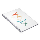 Gliers | Glider Pilot Thermals Soar Gifts Notitieboek (Rechterzijde)