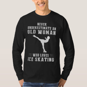 Glijden door het lachen: Old Mans schaatsen Ski T-shirt