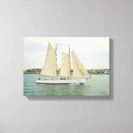 Glijden in Full Sail Canvas Wand Hanging Afdruk