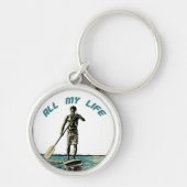 Glijden, rijden en surven op sup paddle board sleutelhanger (Voorkant)