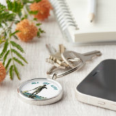 Glijden, rijden en surven op sup paddle board sleutelhanger (Zijkant)