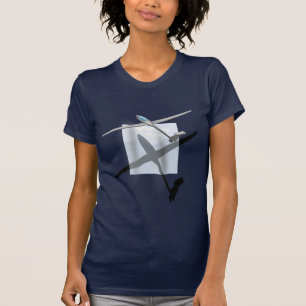 Glijdende dames, donker shirt