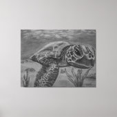 Glijdende Zee Turtle Canvas Afdruk (Voorkant)