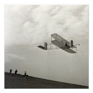 Glijder Testvlucht Luchtvaart Wright Brothers Foto Afdruk