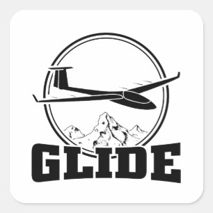 Glijding Proefzweefgetouwen voor het strooien va Vierkante Sticker