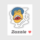 Glimlach aap gezicht sticker (Vel)